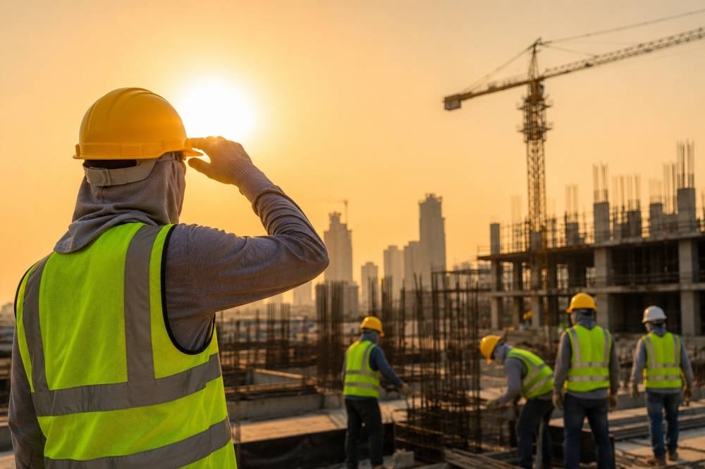 اشتراطات وقائية لحماية العاملين مع حظر العمل تحت الشمس