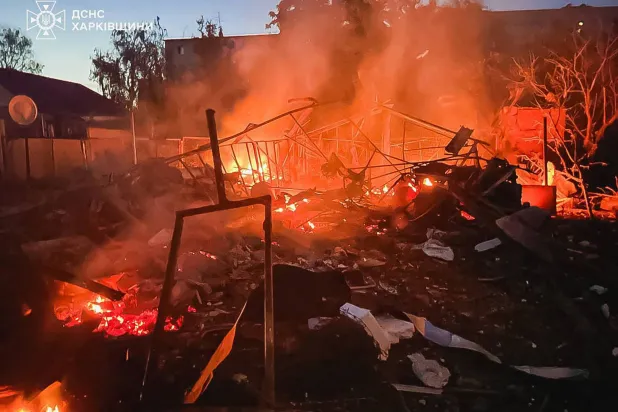Russian Strikes Kill 3 Near Ukraine’s Kharkiv