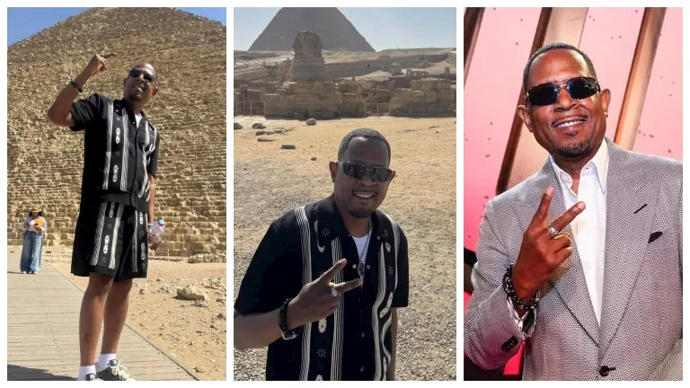 مارتن لورانس يوثق زيارته للأهرامات وأبو الهول برسالة مؤثرة للمصريين