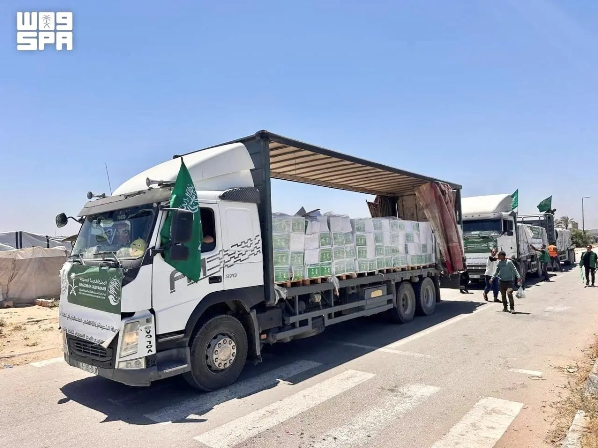 New Saudi humanitarian aid convoy arrives in Gaza Strip