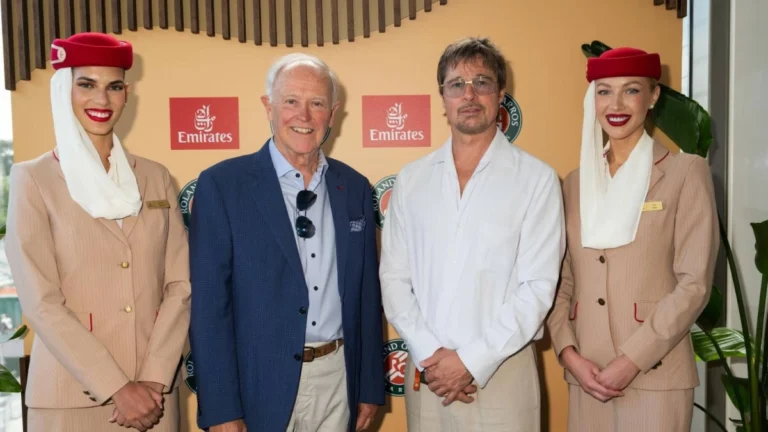 Emirates hosts Brad Pitt at Roland-Garros 2026