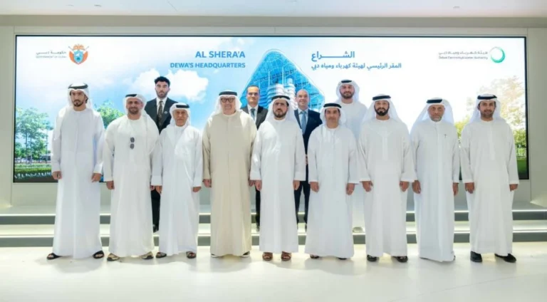 Masdar delegation visits Al Shera’a, world’s tallest net-positive government building