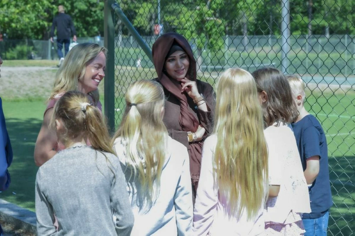 Latifa bint Mohammed meets with leaders of World Childhood Foundation, visits Campus Manilla in Sweden