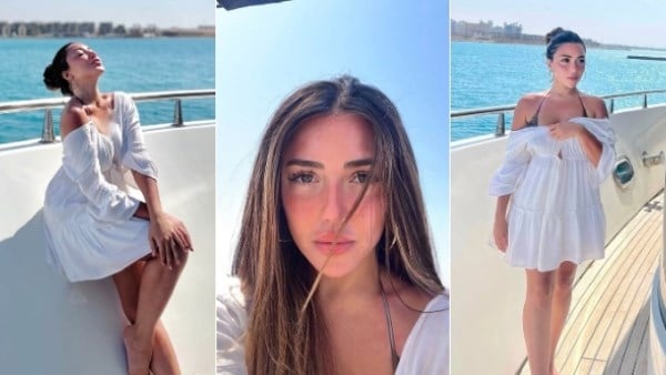 بفستان قصير جدا.. سارة سلامة تستمتع بأجواء البحر في أحدث جلسة تصوير