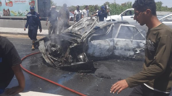 إصابة 8 أشخاص في انقلاب سيارة أعلى كوبري المستقبل بالإسماعيلية