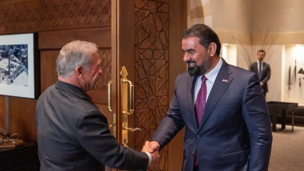 عاهل الأردن يبحث مع رئيس النواب العراقي جهود التهدئة وتعزيز علاقات البلدين