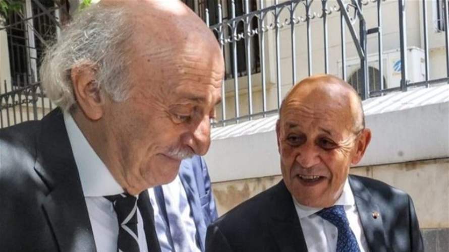 جنبلاط يلتقي لودريان وتشديد على ضرورة الالتزام بوقف النار
