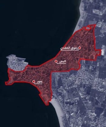 tayyar.org – إنذار إسرائيليّ عاجل إلى سكان مدينة صور