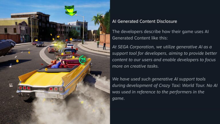 SEGA’s new Crazy Taxi is using AI during development