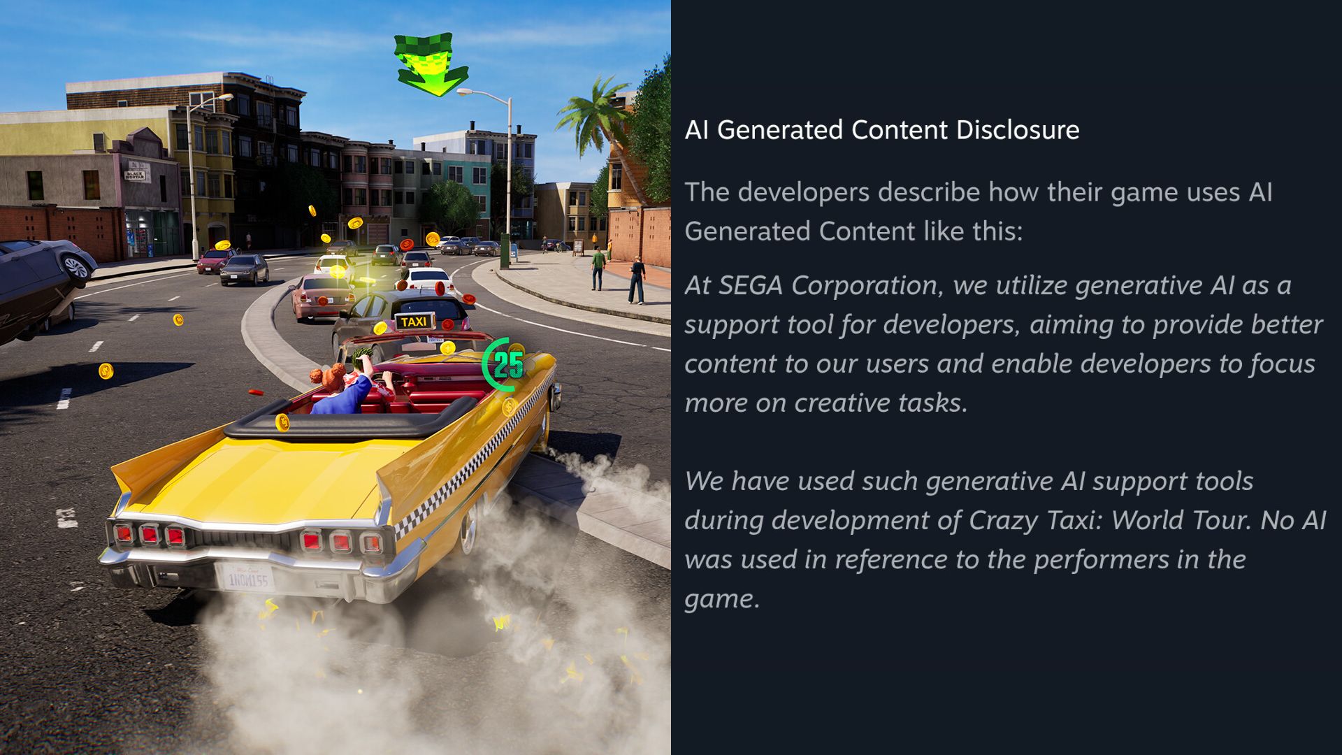 SEGA’s new Crazy Taxi is using AI during development
