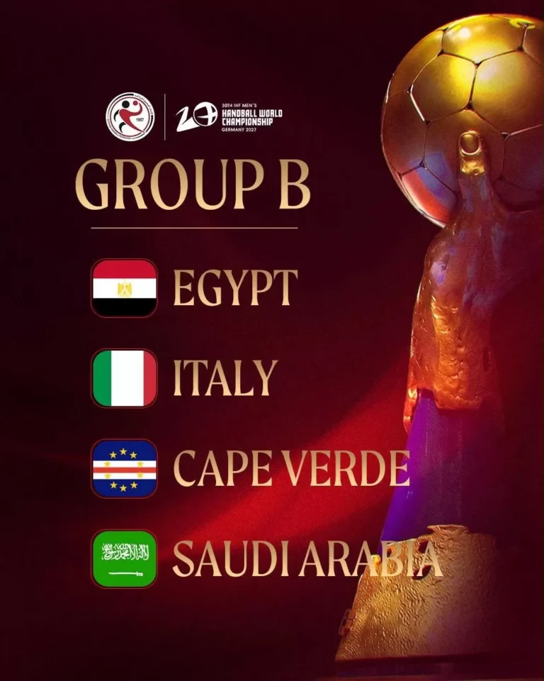 Egypt draws Group B for 2027 World HandballChampionship