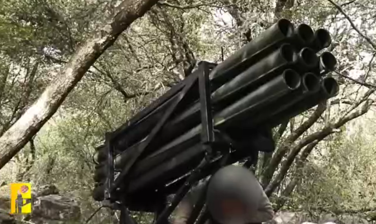 Islamic Resistance Strikes Israeli Occupation Forces Near Tayr Harfa, South Lebanon, with Missile Salvos