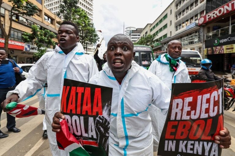 Protests over a US Ebola facility in Kenya highlight Africa’s growing resistance to Trump-era deals