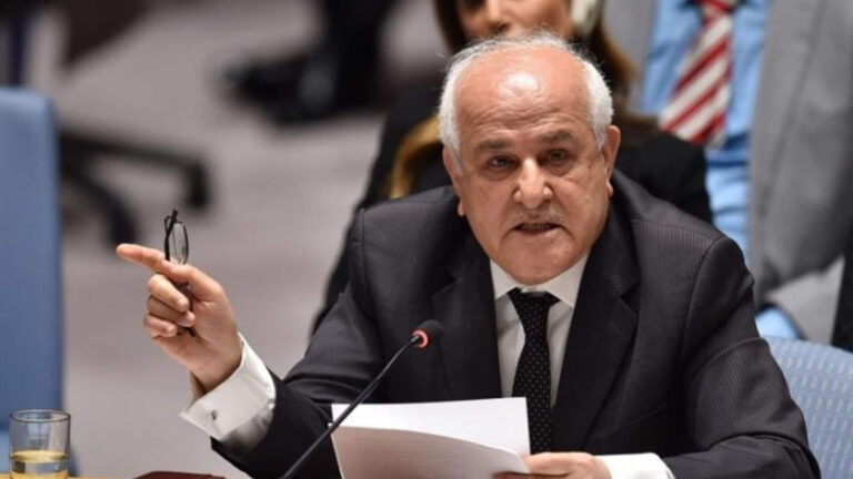 السفير الفلسطيني لدى الأمم المتحدة يدعو ترامب لوقف ضم إسرائيل للأراضي الفلسطينية